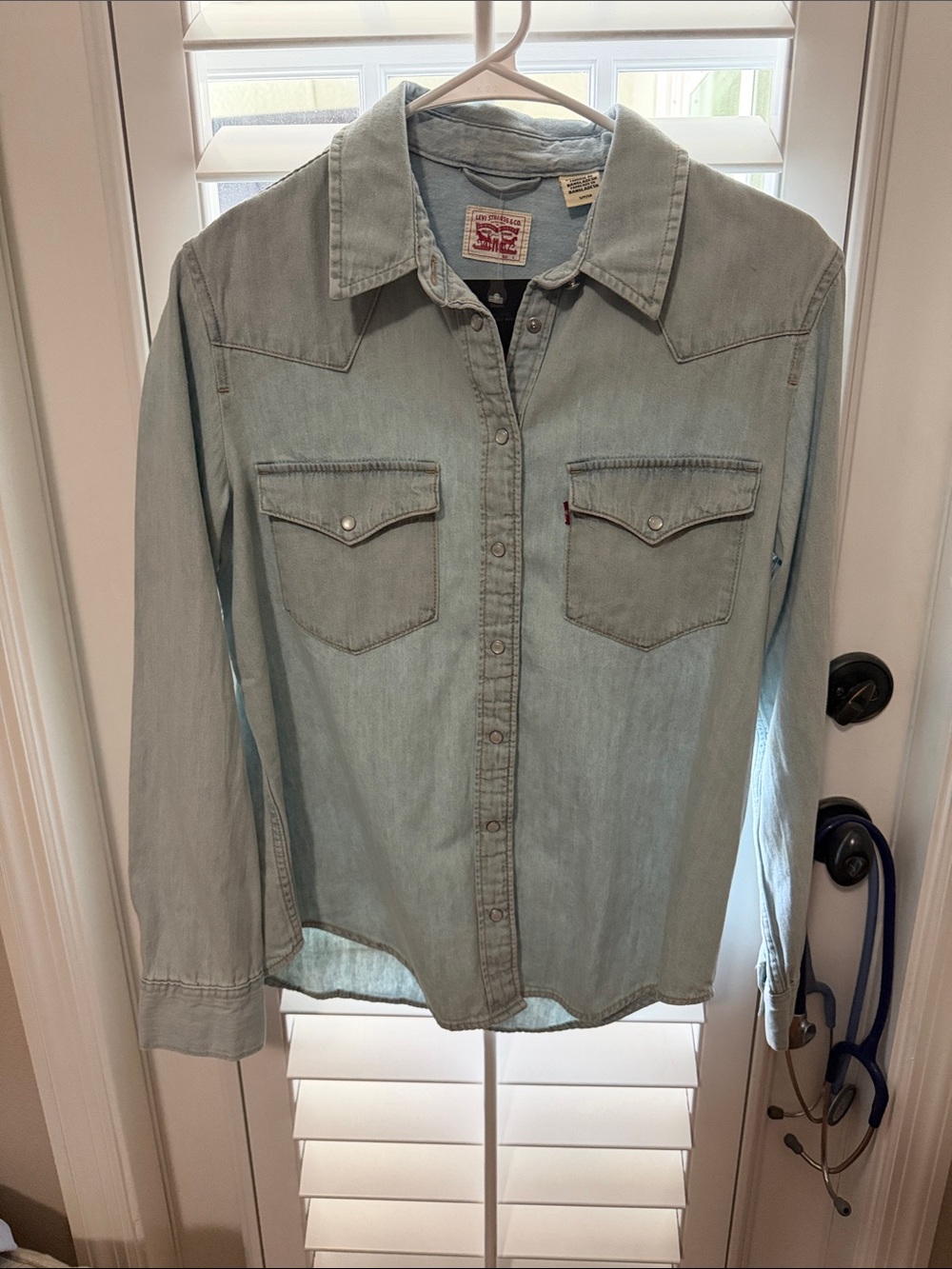 Levi's Pale Blue Denim Western Shirt